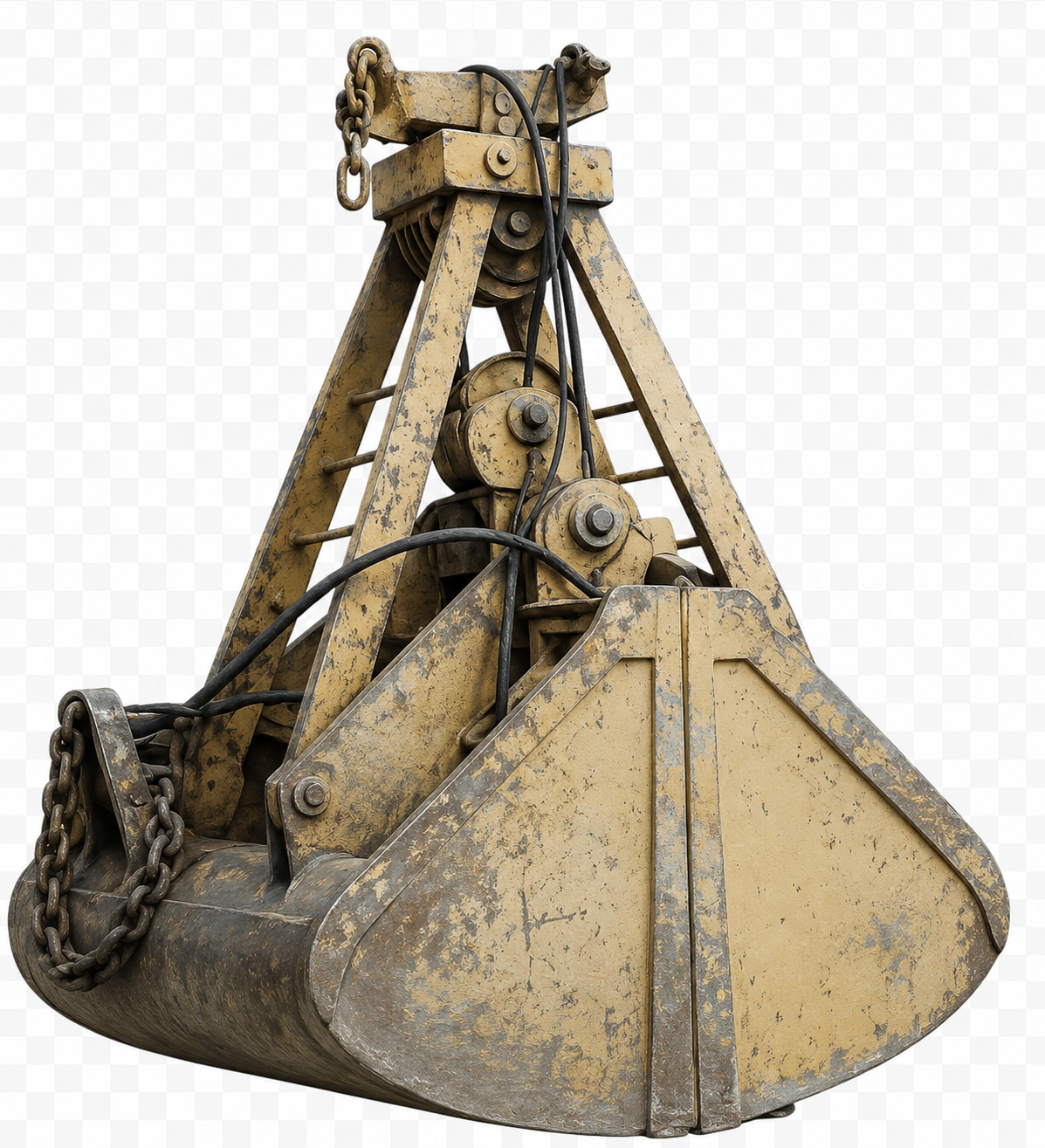 Clamshell bucket attachment