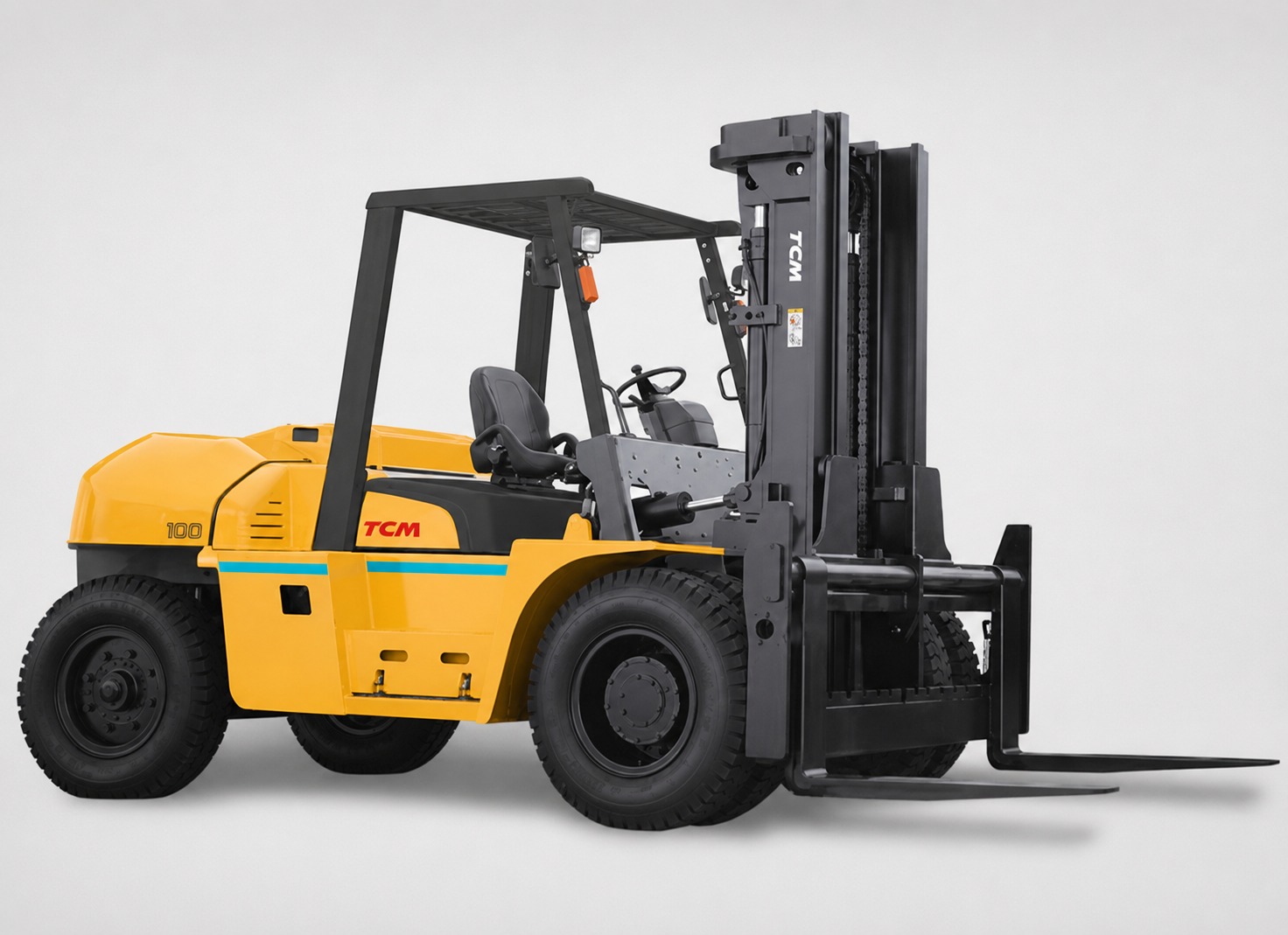 Yellow TCM forklift